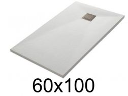 Shower tray 100x60 cm, extra flat, cuttable, resin, VERONE 60x100