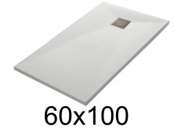 Shower tray 60x100 cm, extra flat, cuttable, resin, VERONE