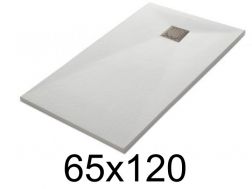 Shower tray 120x65 cm, resin, extra flat, cuttable, TECNIK 65x120