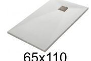 110x65 cm Extra-Flat Resin Shower Tray TECNIK