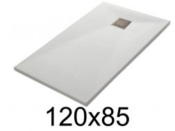 Shower tray 120x85 cm, resin, extra flat, cuttable, TECNIK