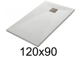 Shower tray 120x90 cm, resin, extra flat, cuttable, TECNIK 90x120