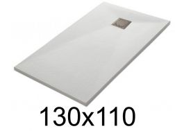 Shower tray 130x110 cm, extra flat, cuttable, resin, VERONE
