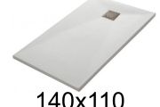 Shower tray 140x110 cm, extra flat, cuttable, resin, VERONE 105x140