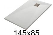 Shower tray 145x85 cm, resin, extra flat, cuttable, TECNIK 85x145