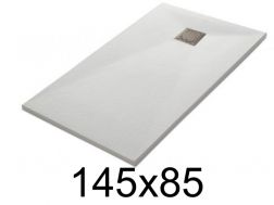 Shower tray 145x85 cm, resin, extra flat, cuttable, TECNIK 85x145