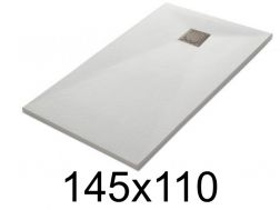 Shower tray 145x110 cm, extra flat, cuttable, resin, VERONE 110x145