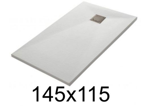 Shower tray 145x115 cm, extra flat, cuttable, resin, VERONE 115x145