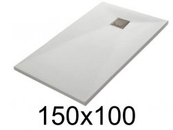 Shower tray 150x100 cm, resin, extra flat, cuttable, TECNIK 100x150