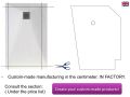 Shower tray 150x120 cm, extra flat, cuttable, resin, VERONE 120x150