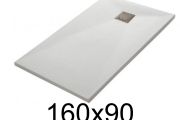 Shower tray 160x90 cm, resin, extra flat, cuttable, TECNIK 90x160