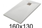 Shower tray 160x130 cm, extra flat, cuttable, resin, VERONE 130x160