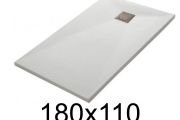 Shower tray 180x110 cm, extra flat, cuttable, resin, VERONE 110x180