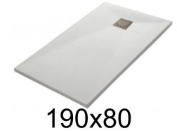 Shower tray 190x80 cm, resin, extra flat, cuttable, TECNIK 80x190
