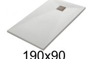 Shower tray 190x90 cm, resin, extra flat, cuttable, TECNIK 90x190