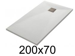 Shower tray 200x70 cm, resin, extra flat, cuttable, TECNIK 70x200