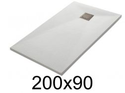 Shower tray 200x90 cm, resin, extra flat, cuttable, TECNIK 90x200