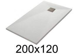 Shower tray 200x120 cm, extra flat, cuttable, resin, VERONE