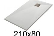 Shower tray 210x80 cm, resin, extra flat, cuttable, TECNIK 80x210
