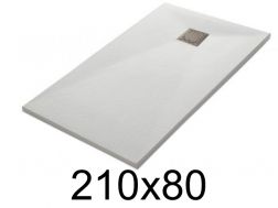 Shower tray 210x80 cm, resin, extra flat, cuttable, TECNIK 80x210