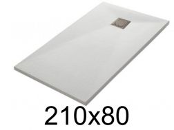 Shower tray 210x80 cm, resin, extra flat, cuttable, TECNIK