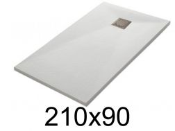 Shower tray 210x90 cm, resin, extra flat, cuttable, TECNIK 90x210
