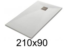 Shower tray 210x90 cm, resin, extra flat, cuttable, TECNIK