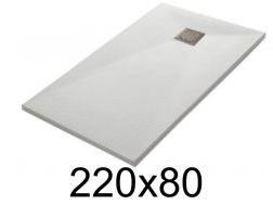Shower tray 220x80 cm, extra flat, cuttable, resin, VERONE 80x220