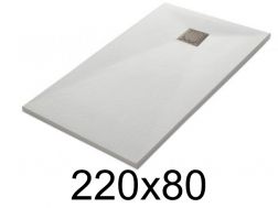 Shower tray 220x80 cm, extra flat, cuttable, resin, VERONE