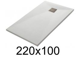 Shower tray 220x100 cm, extra flat, cuttable, resin, VERONE