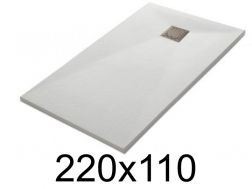 Shower tray 220x110 cm, extra flat, cuttable, resin, VERONE 110x220