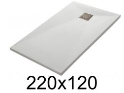Shower tray 220x120 cm, extra flat, cuttable, resin, VERONE 120x220