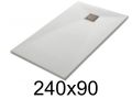 Shower tray 240x90 cm, extra flat, cuttable, resin, VERONE 90x240