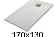 Shower tray, 170x130 cm, smooth finish - LEEDS 130x170