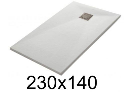 Shower tray, 230x140 cm, smooth finish - LEEDS 140x230