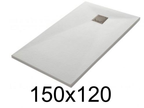 Shower tray 150x120 cm, extra flat, cuttable, resin, VERONE 120x150