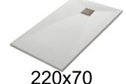 Shower tray 220x70 cm, extra flat, cuttable, resin, VERONE 70x220