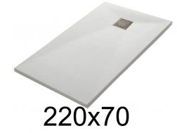 Shower tray 220x70 cm, extra flat, cuttable, resin, VERONE 70x220