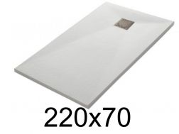 Shower tray 220x70 cm, extra flat, cuttable, resin, VERONE
