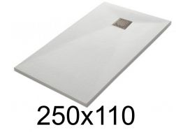 Shower tray, 250x110 cm, smooth finish - LEEDS 110x250
