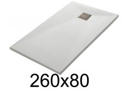 Shower tray, 260x80 cm, smooth finish - LEEDS