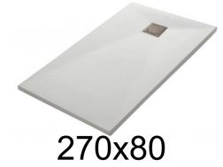 Shower tray, 270x80 cm, smooth finish - LEEDS 80x270