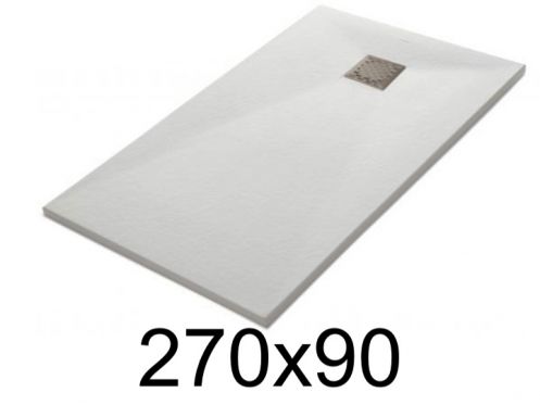 Shower tray, 270x90 cm, smooth finish - LEEDS 90x270