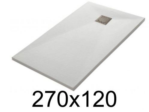 Shower tray, 270x120 cm, smooth finish - LEEDS 120x270