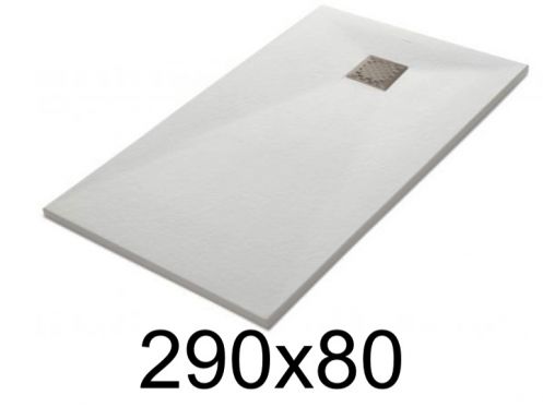 Shower tray, 290x80 cm, smooth finish - LEEDS 80x290