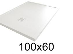 Shower tray, 60x100 cm, with anti-overflow edges - MOMBACHO
