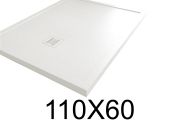 Shower tray with rim 60x110 cm Mineral resin MOMBACHO