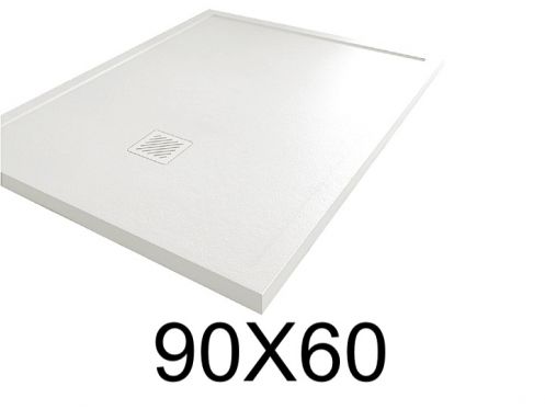 Shower tray with rim 60x90 cm Mineral resin MOMBACHO