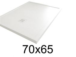 Shower tray 65x70, with anti-overflow edges - MOMBACHO
