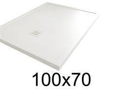 Shower tray, 70x100 cm, with anti-overflow edges - MOMBACHO
